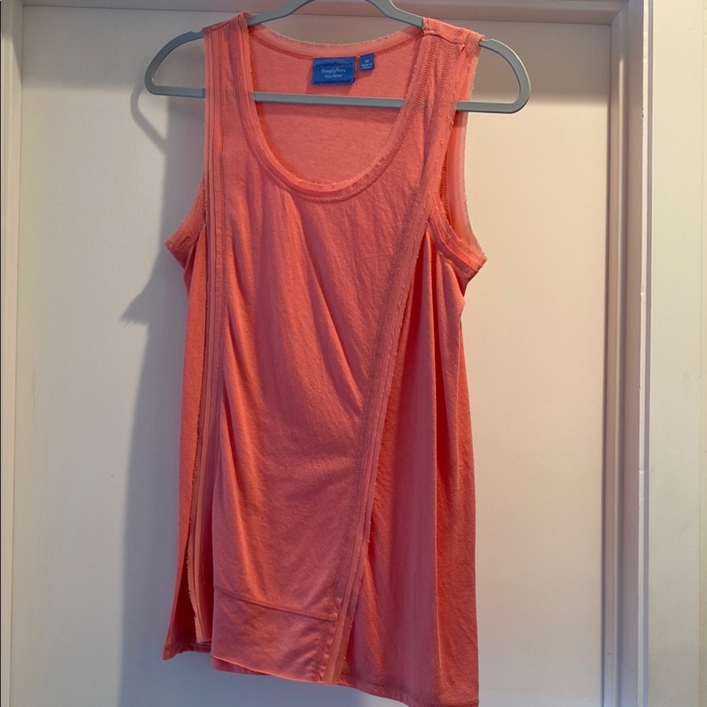 Simply Vera Vera Wang Asymmetrical Pink Tank Top